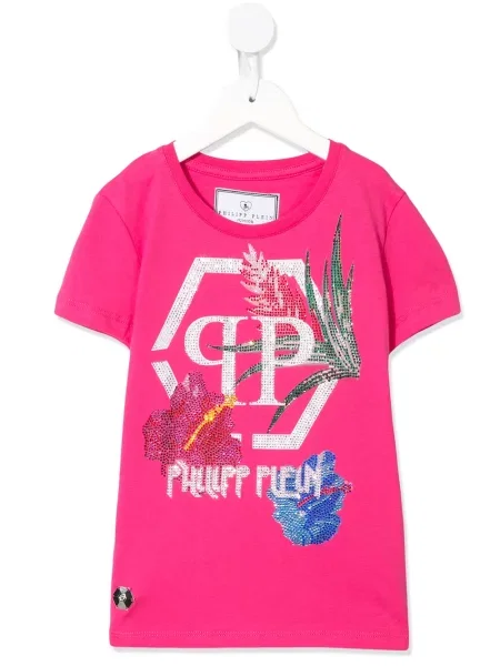 Marškinėliai Philipp Plein rožinė