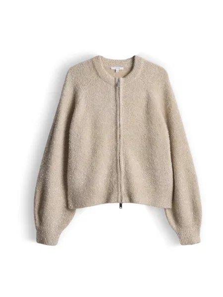 OPUS Kardigan Dosmic melange / srebro bež