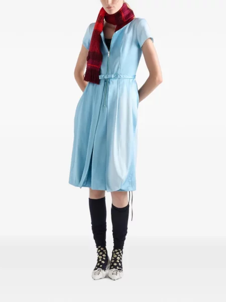 Rochie Prada de mătase albastru