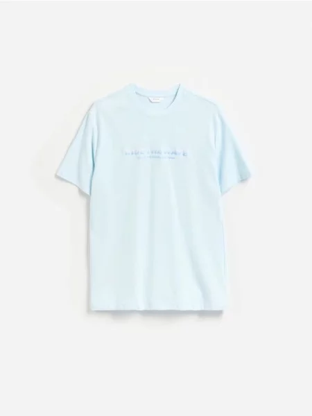 Reserved Tricou comfort fit cu imprimeu albastru-pal albastru