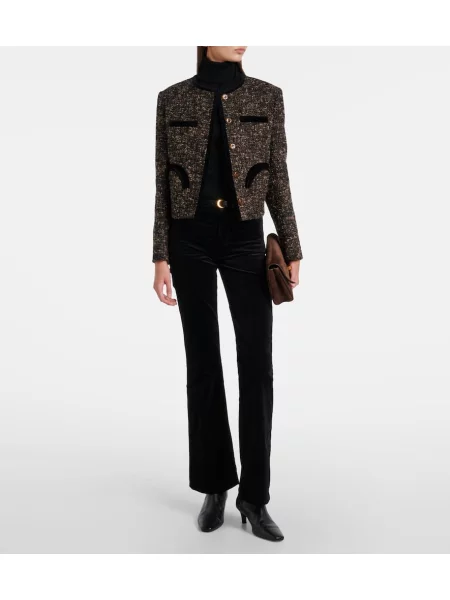 Pantaloni 7 For All Mankind de catifea negru