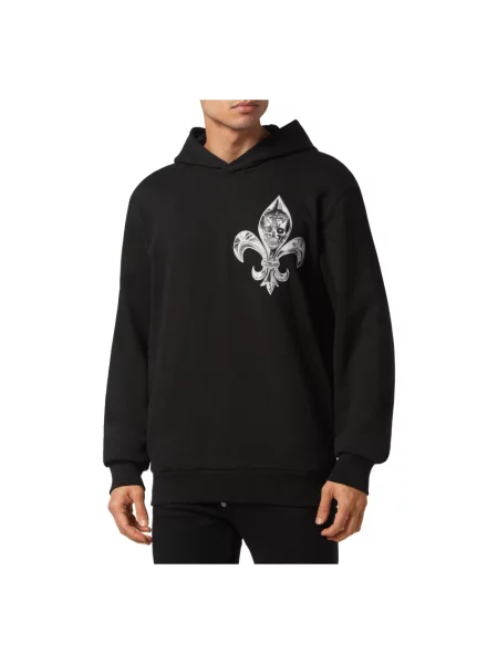 Bluza z kapturem Philipp Plein z kapturem czarna