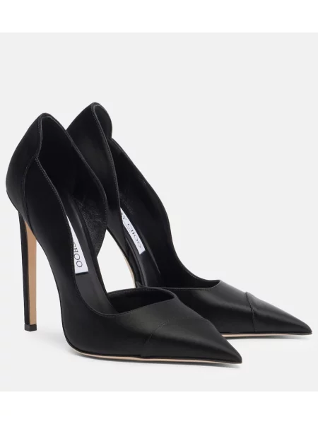 Pantofi cu toc Jimmy Choo din satin negru