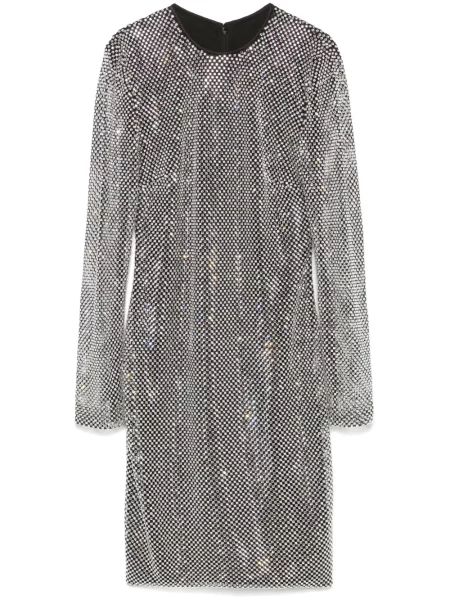 Rochie mini Dolce & Gabbana de cristal de costum argintiu