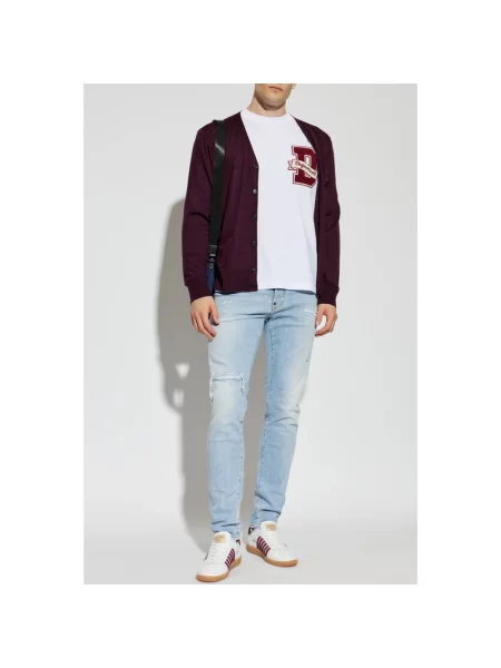 Jeansy Dsquared2 typu teddy niebieskie