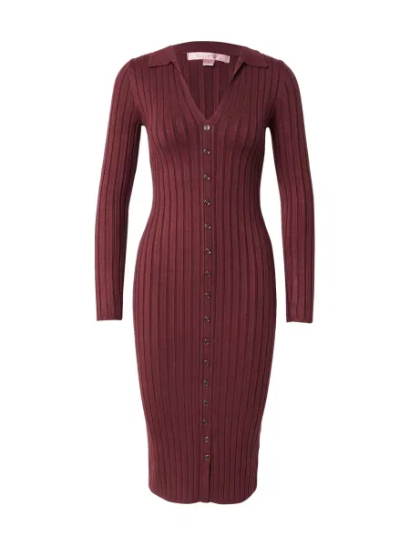 GUESS Rochie tricotat MIRANDA castaniu bordo