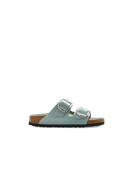 Klapki Birkenstock na sprzączkę zielone
