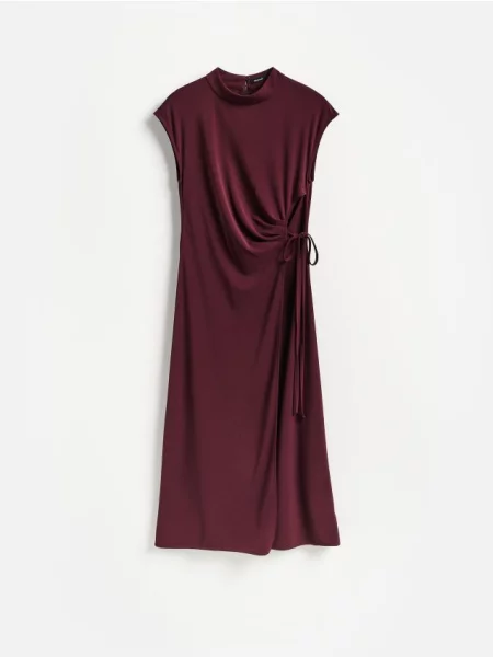 Reserved Rochie cu șnur decorativ maro