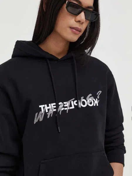 The Kooples hanorac de barbati cu glugă cu imprimeu negru