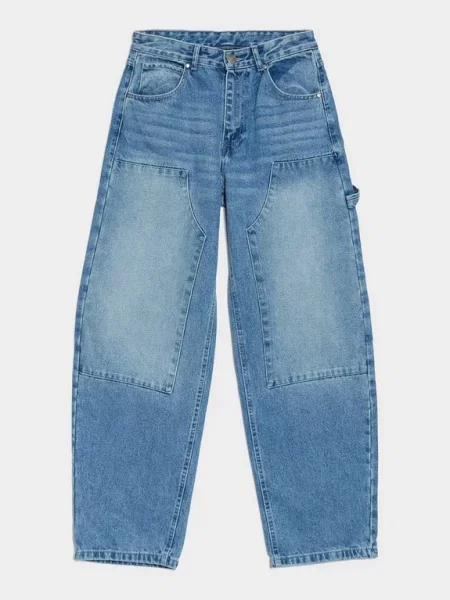 Supply&demand Spodnie Barrel Jeans niebieskie