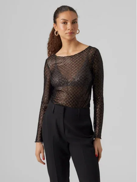 Vero Moda Bluză negru
