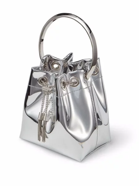 Bucket kabelka Jimmy Choo stříbrná