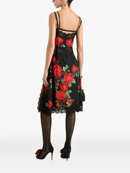 Rochie midi Dolce & Gabbana cu imagine negru