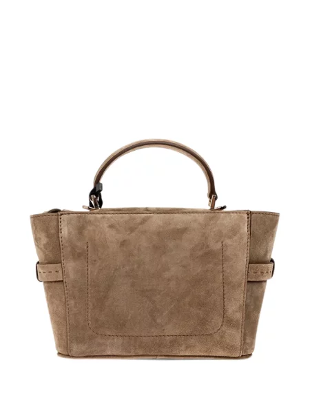 Geantă Max Mara din piele de căprioară bej