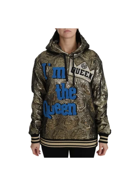 Bluza z kapturem Dolce And Gabbana z kapturem złota