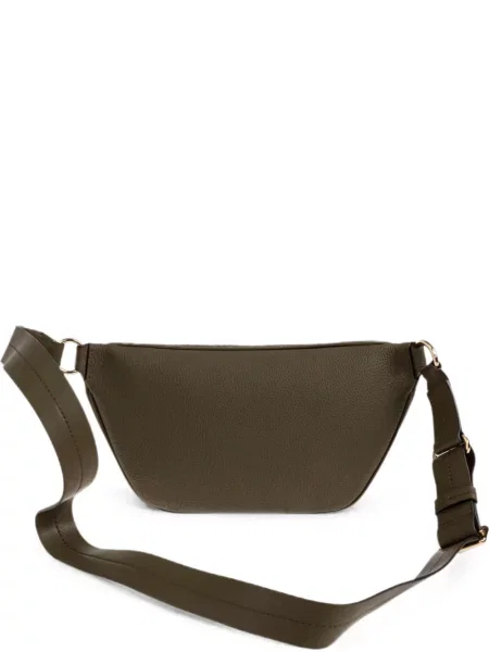 Curea Michael Michael Kors din piele cu autograf verde