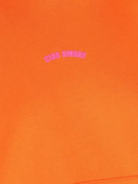 Mikina s kapucí Giada Benincasa s potiskem oranžová