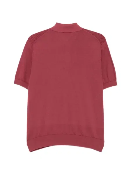 Tricou polo Fedeli tricotate roșu