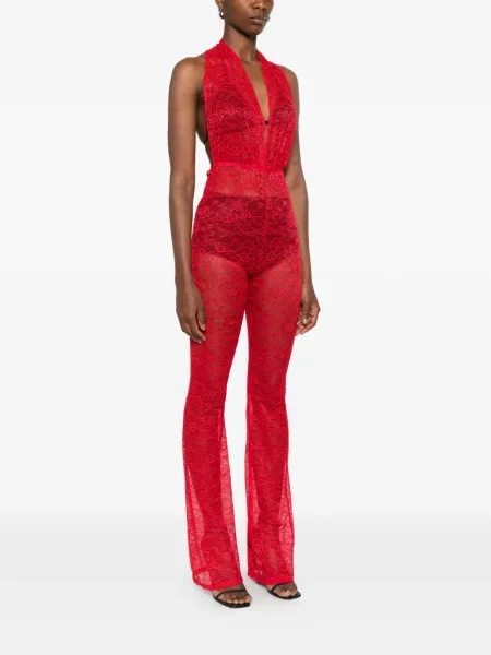 Kombinezon Alchemy koronkowy czerwony