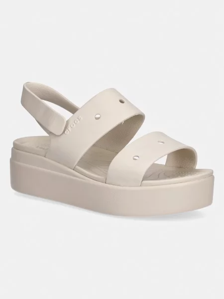Crocs σανδάλια σε σφήνα Γυναικεία Brooklyn 4U μπεζ