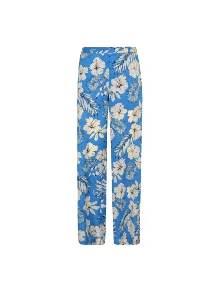 Pinko spodnie szerokie high waist niebieski