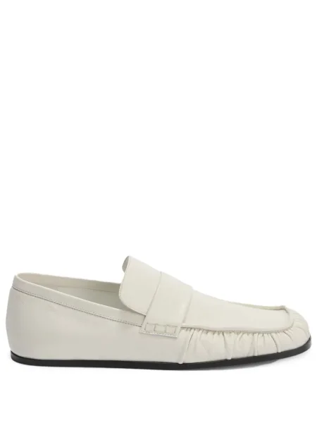 Pantofi loafer Jil Sander din piele alb