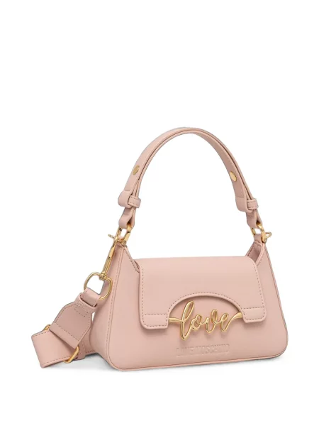 Шопинг чанта Love Moschino с автограф розово