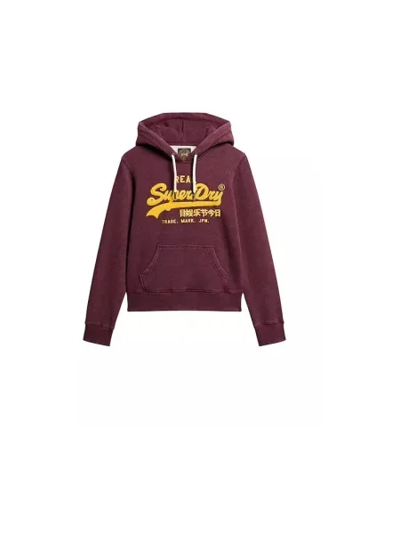 Bluza z kapturem Superdry z kapturem czerwona