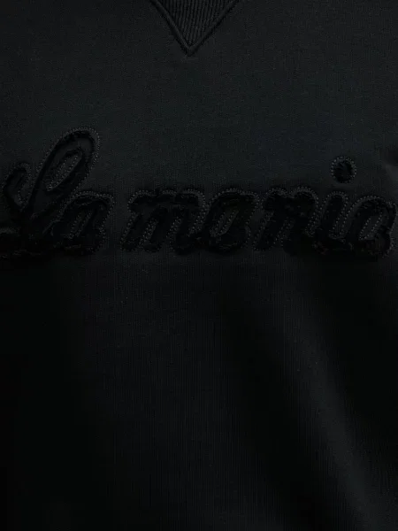 La Mania oversize melegítőfelső női pamuttal fekete