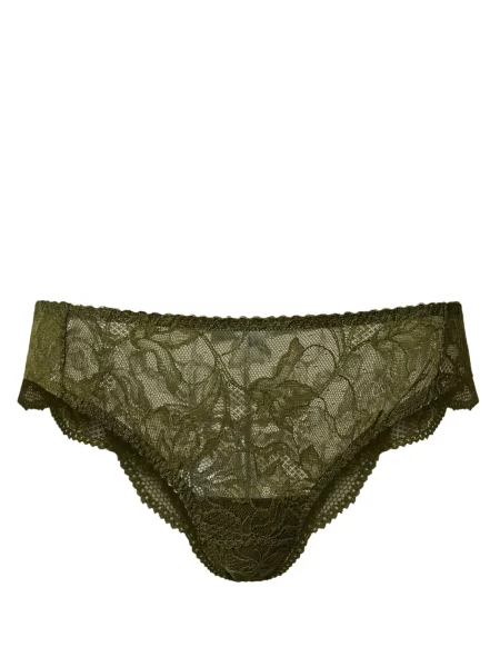 Chiloți brazilieni Twinset din dantelă verde