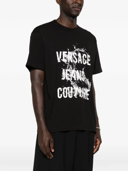 Grafički majica Versace Jeans Couture crna