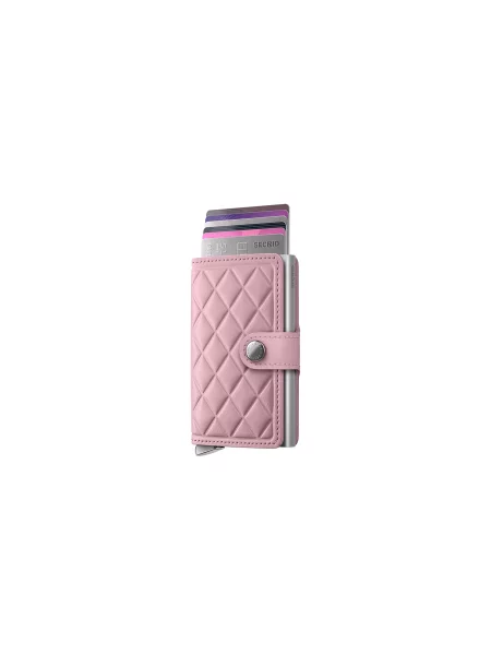 Secrid Miniwallet Emboss Diamond Rose Unisex Portfel Secrid MEd-Rose-One-size Size: One size różowy