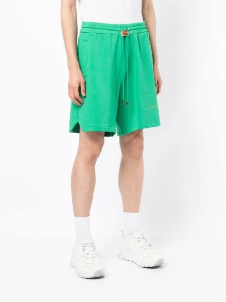 Pantaloni scurți Buscemi cu broderie verde