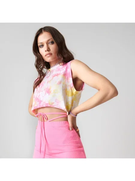 Batikovaný crop top Sinsay