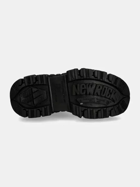 New Rock bőr bakancs CRUST NEGRO IMPERFECT TANK NEGRO TORNILLOS fekete