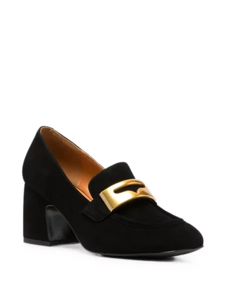 Pantofi loafer Linda Baumann cu autograf negru