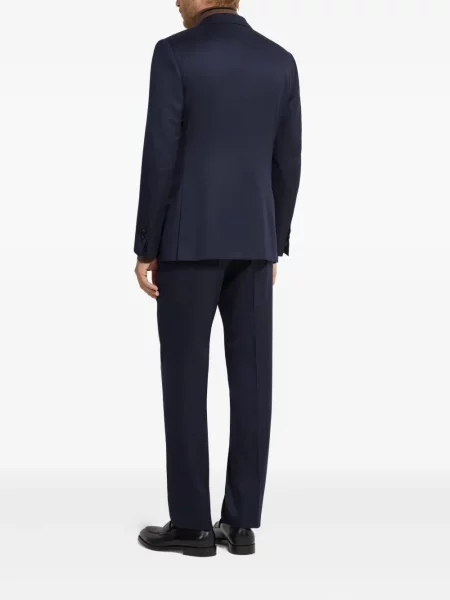 Costum Zegna de lână de costum albastru