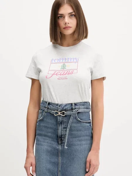 Tommy Jeans tričko šedé