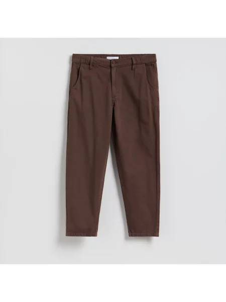 Reserved Džíny jogger fit dark grey jeans šedé