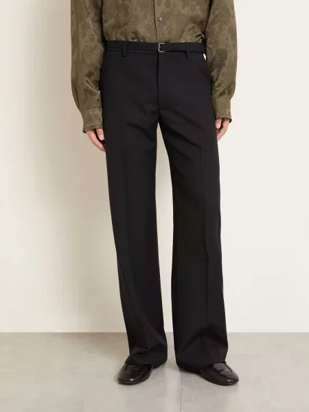 Dries Van Noten Kalhoty Preston Regular Fit černá
