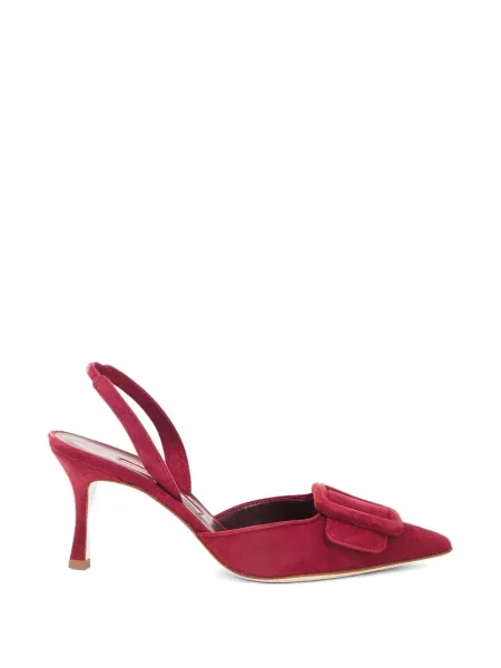 Pantofi cu toc Manolo Blahnik cu cataramă roșu