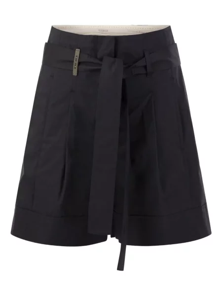 Pantaloni scurți Peserico plisate albastru