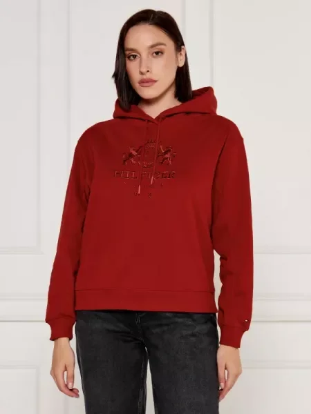 Tommy Hilfiger Hanorac Varsity roșu