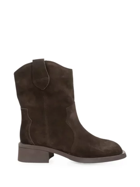 Botine Linda Baumann din piele de căprioară maro