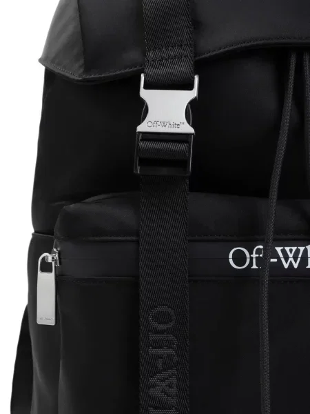 Rucsac Off-white cu imagine cu cataramă alb
