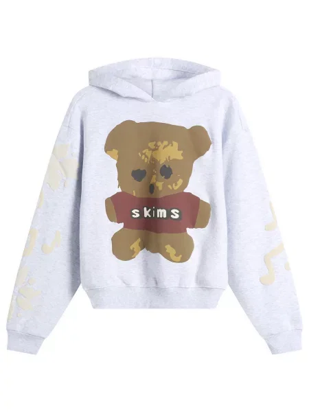 Bluza z kapturem Skims polarowa z nadrukiem klasyczna