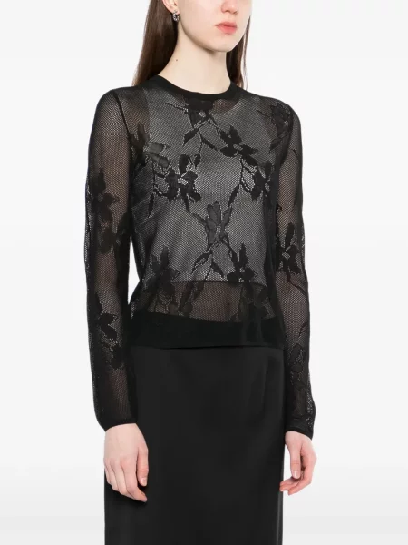 Top Less din jacard negru