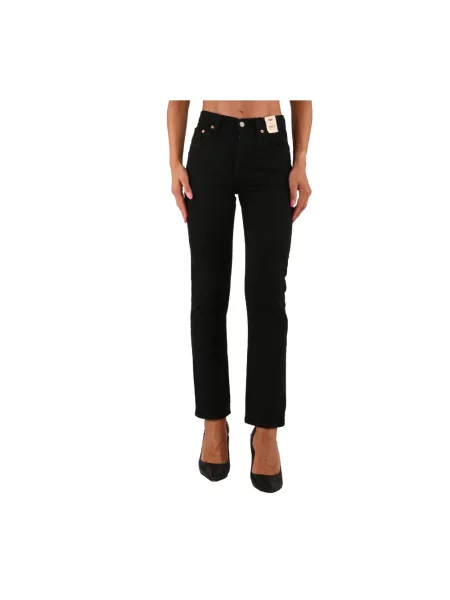 Levi's® Jeansy Crop schwarz czarne