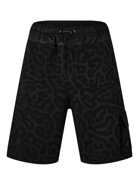 Pantaloni cargo Hugo cu imagine negru