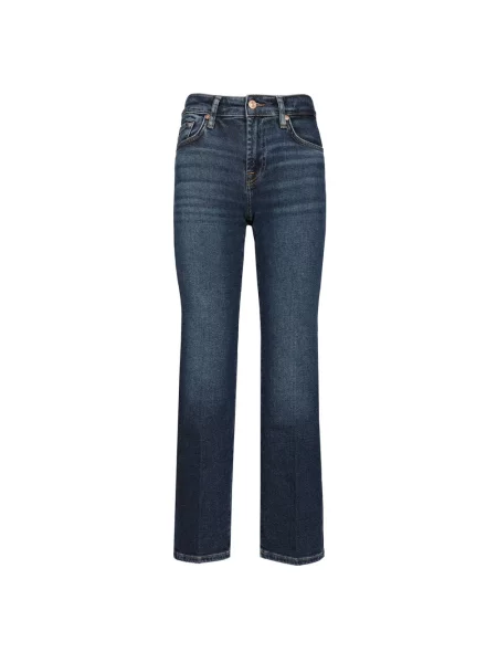 Jeansy straight leg 7 For All Mankind niebieskie